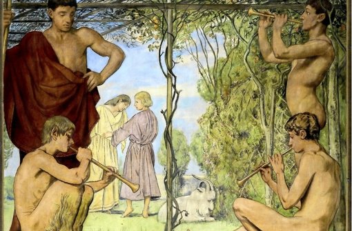 Youths and Satyr