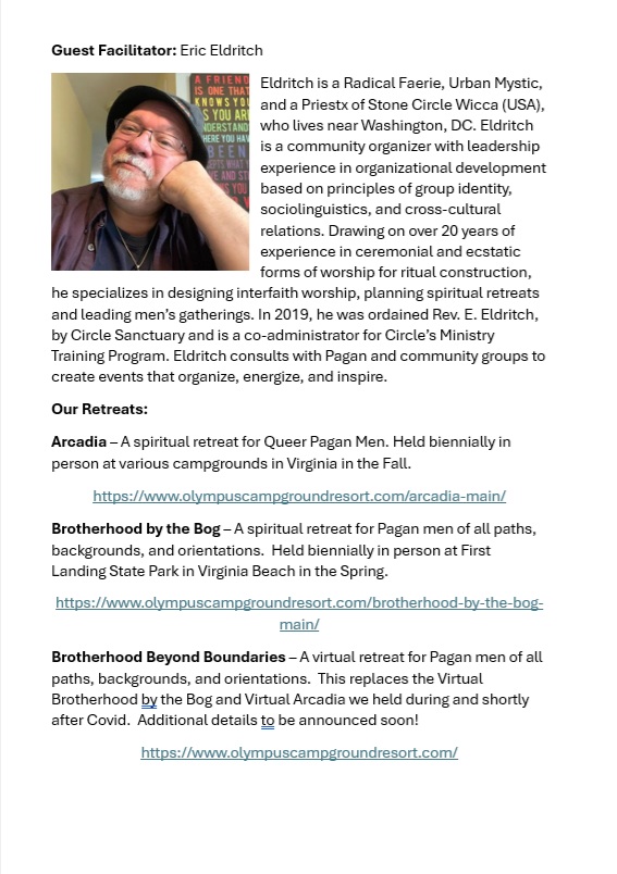 Guest Facilitator: Eric Eldritch